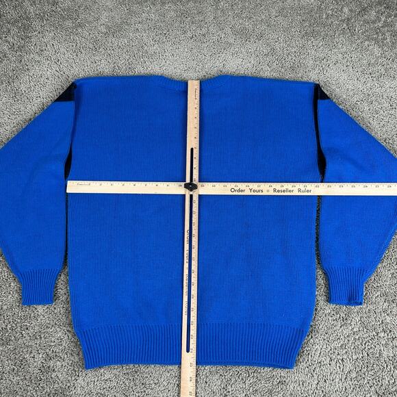 VINTAGE Sweater Graphix Sweater Mens L Grandpa Geometric Acrylic USA Made 80s - Picture 8 of 11